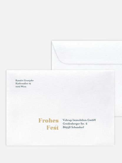 Bedruckte Umschläge geschäftl. Weihnachten Papierstern