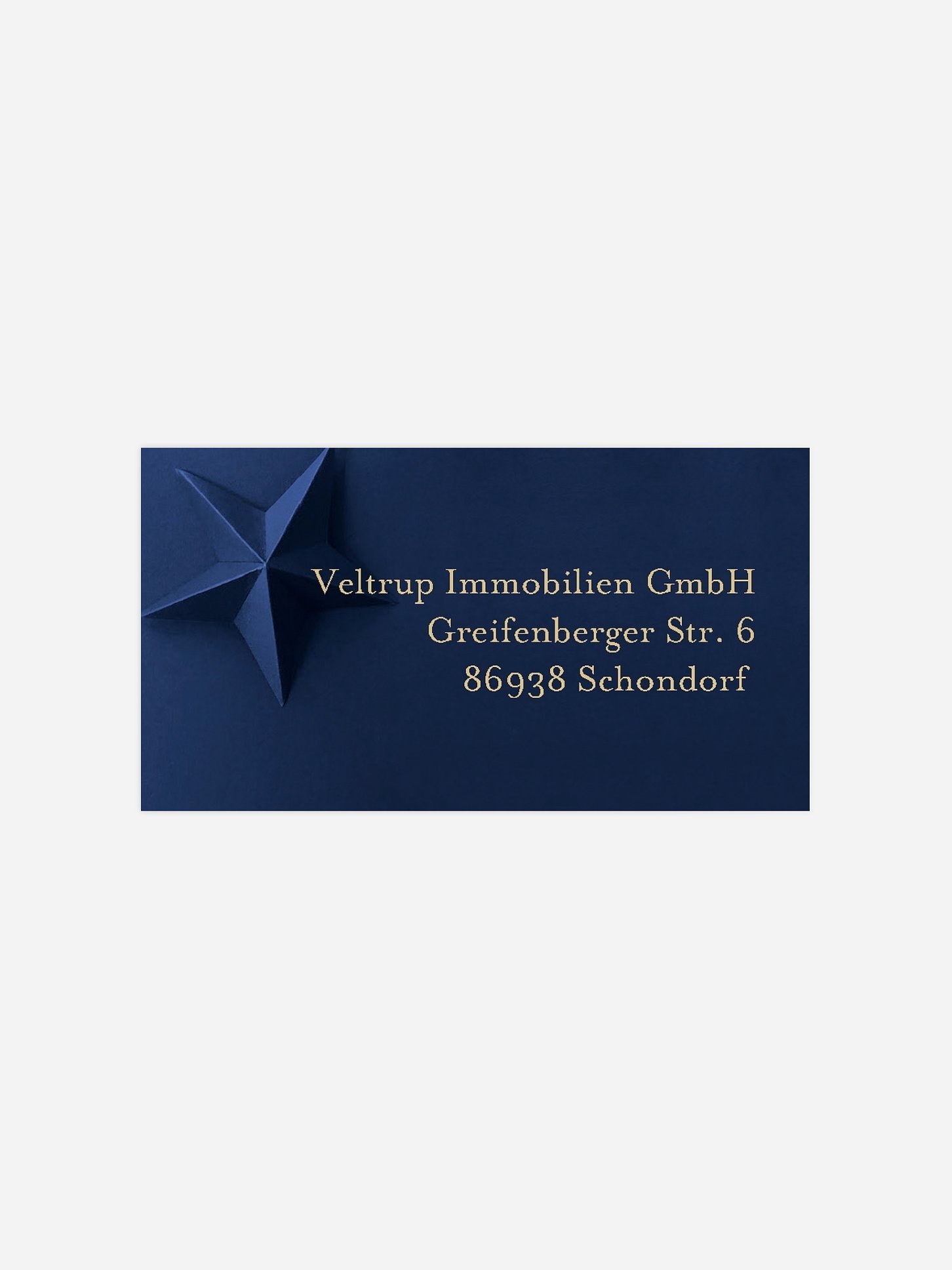 Empfängeraufkleber geschäftl. Weihnachten Papierstern