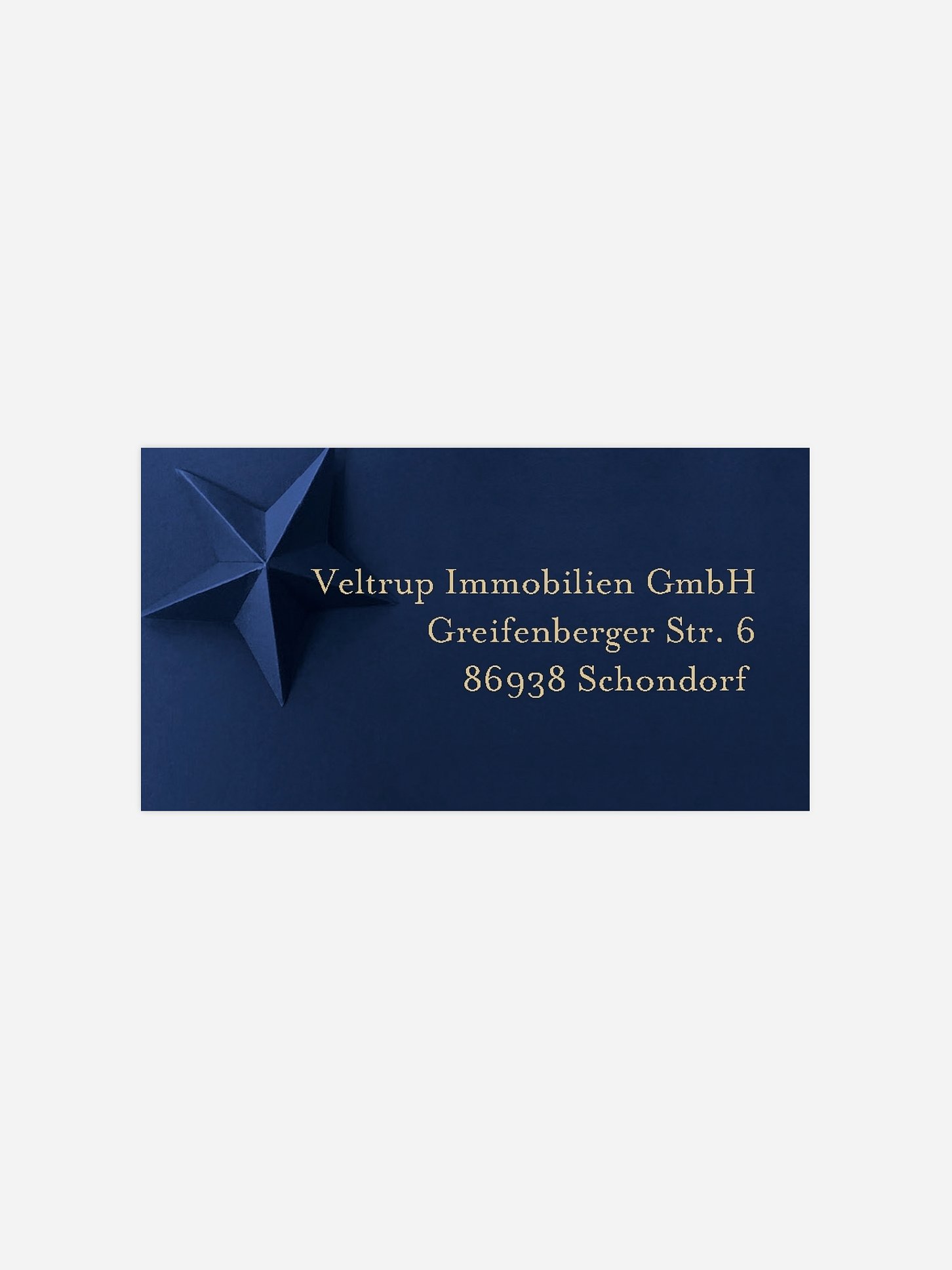 Empfängeraufkleber geschäftl. Weihnachten Papierstern