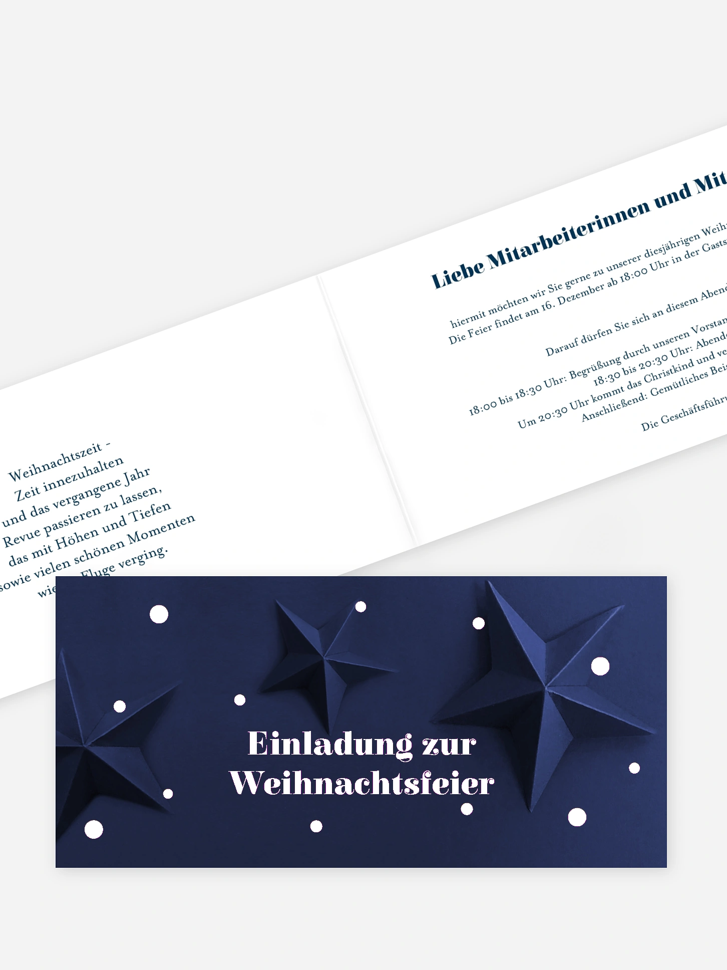 Weihnachtsfeier Papierstern