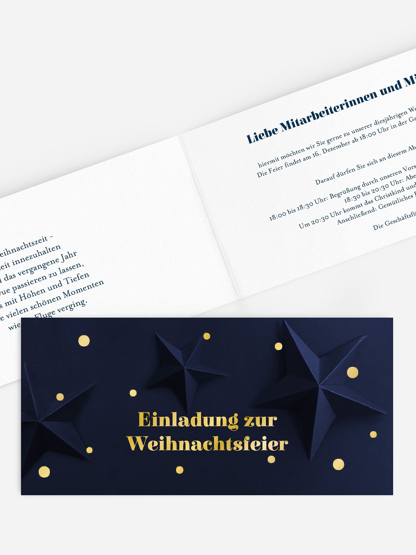 Weihnachtsfeier Papierstern