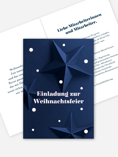 Weihnachtsfeier Papierstern