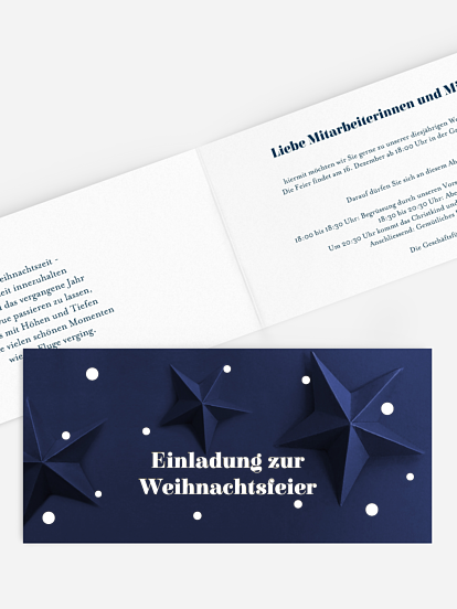 Weihnachtsfeier Papierstern