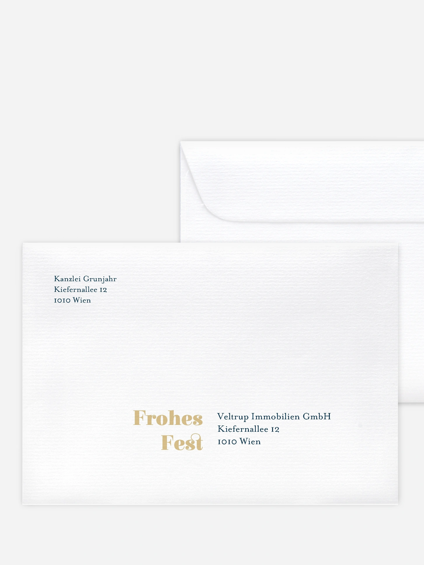 Bedruckte Umschläge geschäftl. Weihnachten Papiergeweih