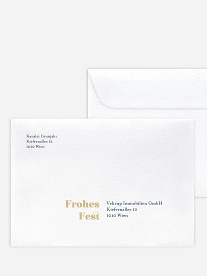 Bedruckte Umschläge geschäftl. Weihnachten Papiergeweih