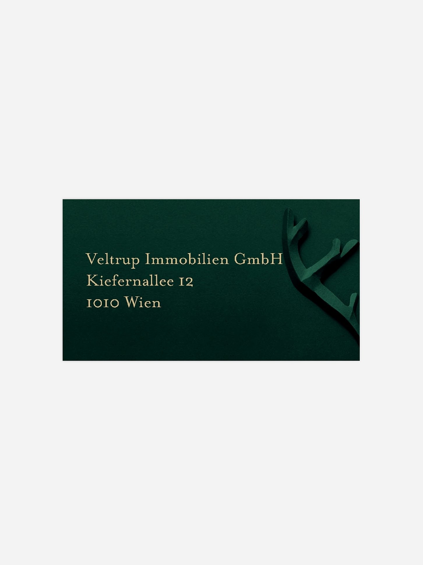 Empfängeraufkleber geschäftl. Weihnachten Papiergeweih