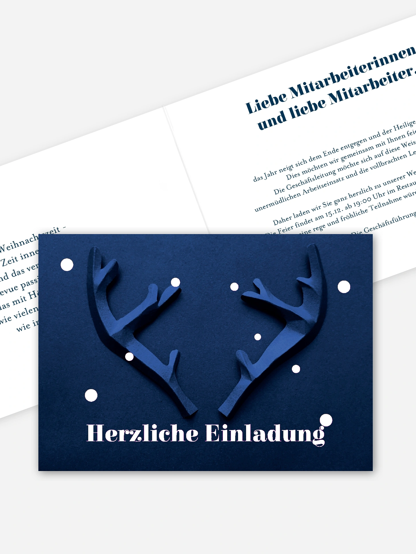 Weihnachtsfeier Papiergeweih
