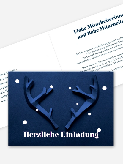 Weihnachtsfeier Papiergeweih