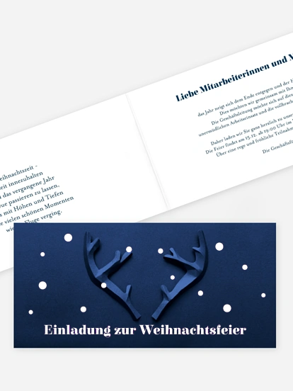 Weihnachtsfeier Papiergeweih