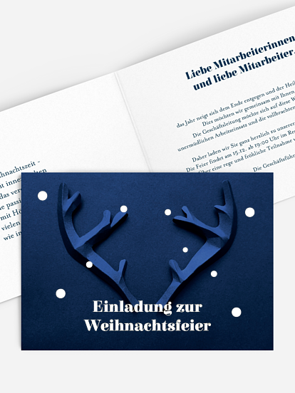 Weihnachtsfeier Papiergeweih