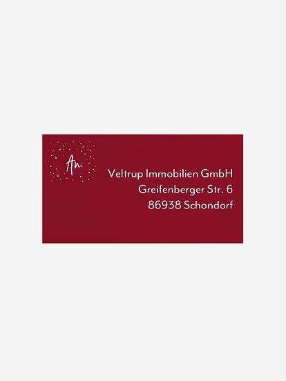 Empfängeraufkleber geschäftl. Weihnachten Schneekugel