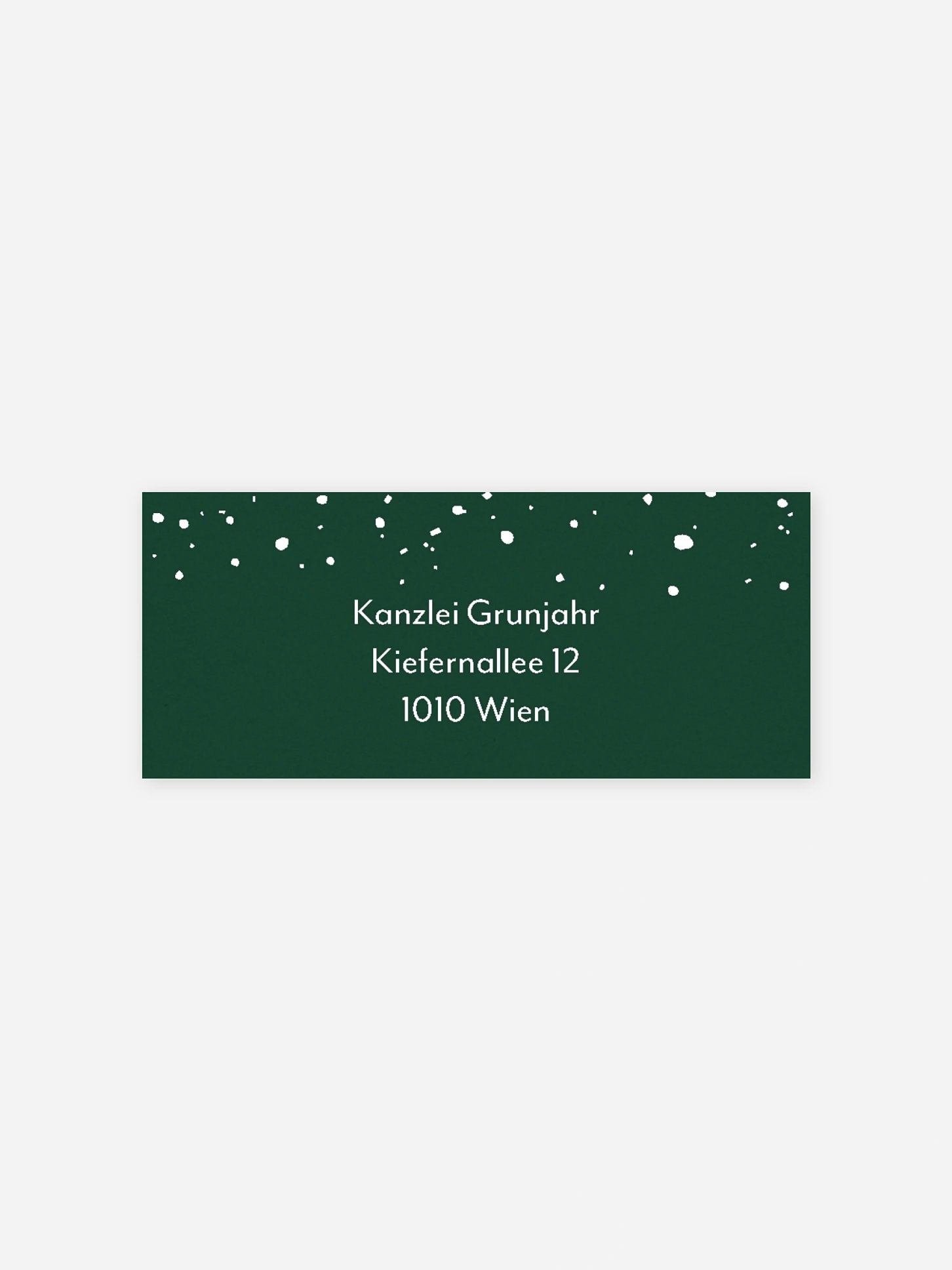 Absenderaufkleber geschäftl. Weihnachten Tannenglanz