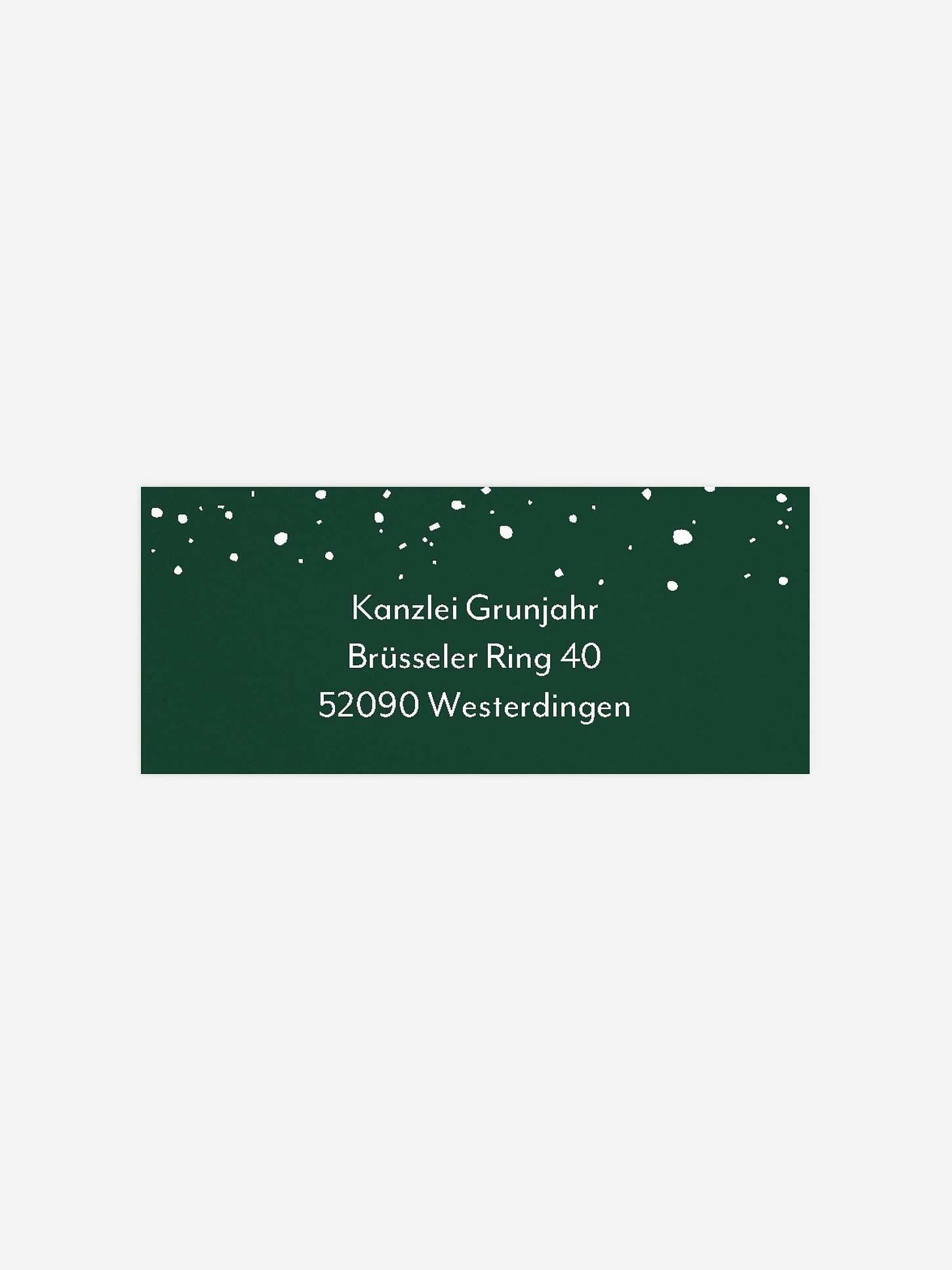 Absenderaufkleber geschäftl. Weihnachten Tannenglanz