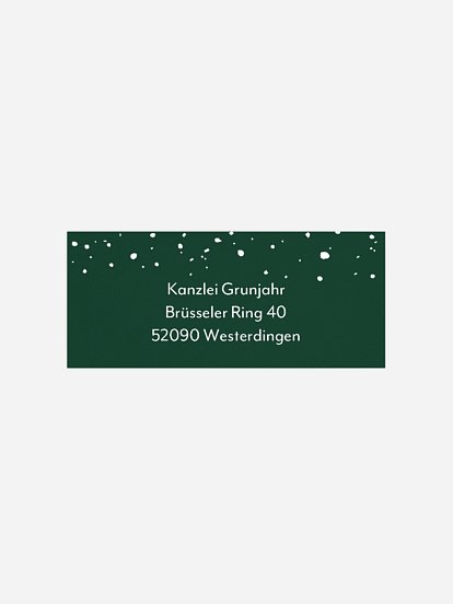 Absenderaufkleber geschäftl. Weihnachten Tannenglanz