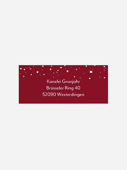 Absenderaufkleber geschäftl. Weihnachten Tannenglanz