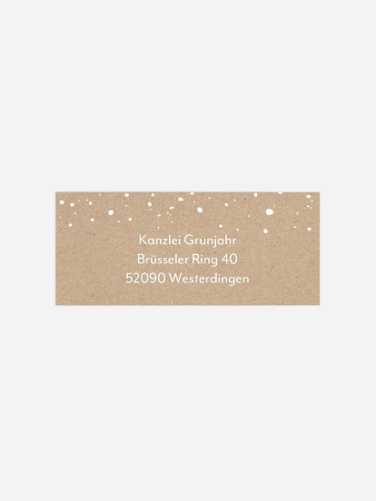 Absenderaufkleber geschäftl. Weihnachten Tannenglanz