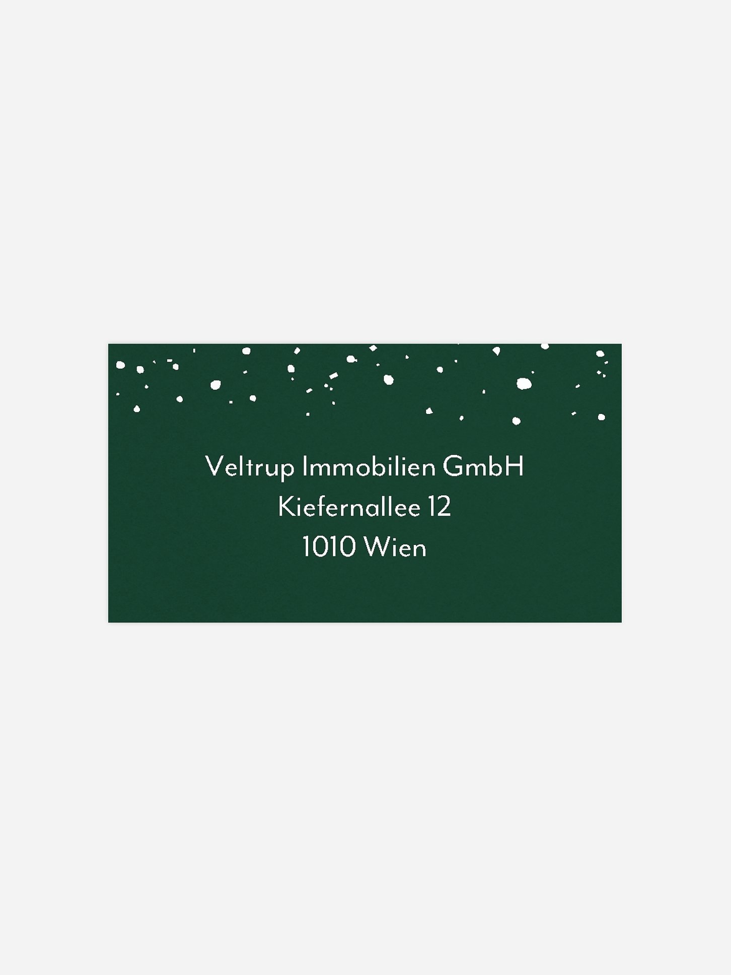 Empfängeraufkleber geschäftl. Weihnachten Tannenglanz