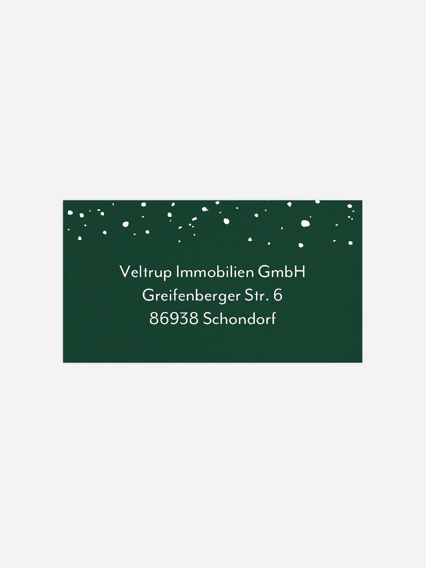 Empfängeraufkleber geschäftl. Weihnachten Tannenglanz