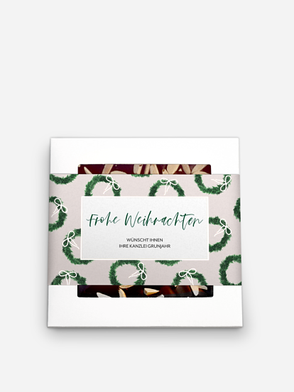 Schokobox geschäftlich Tannenkränze