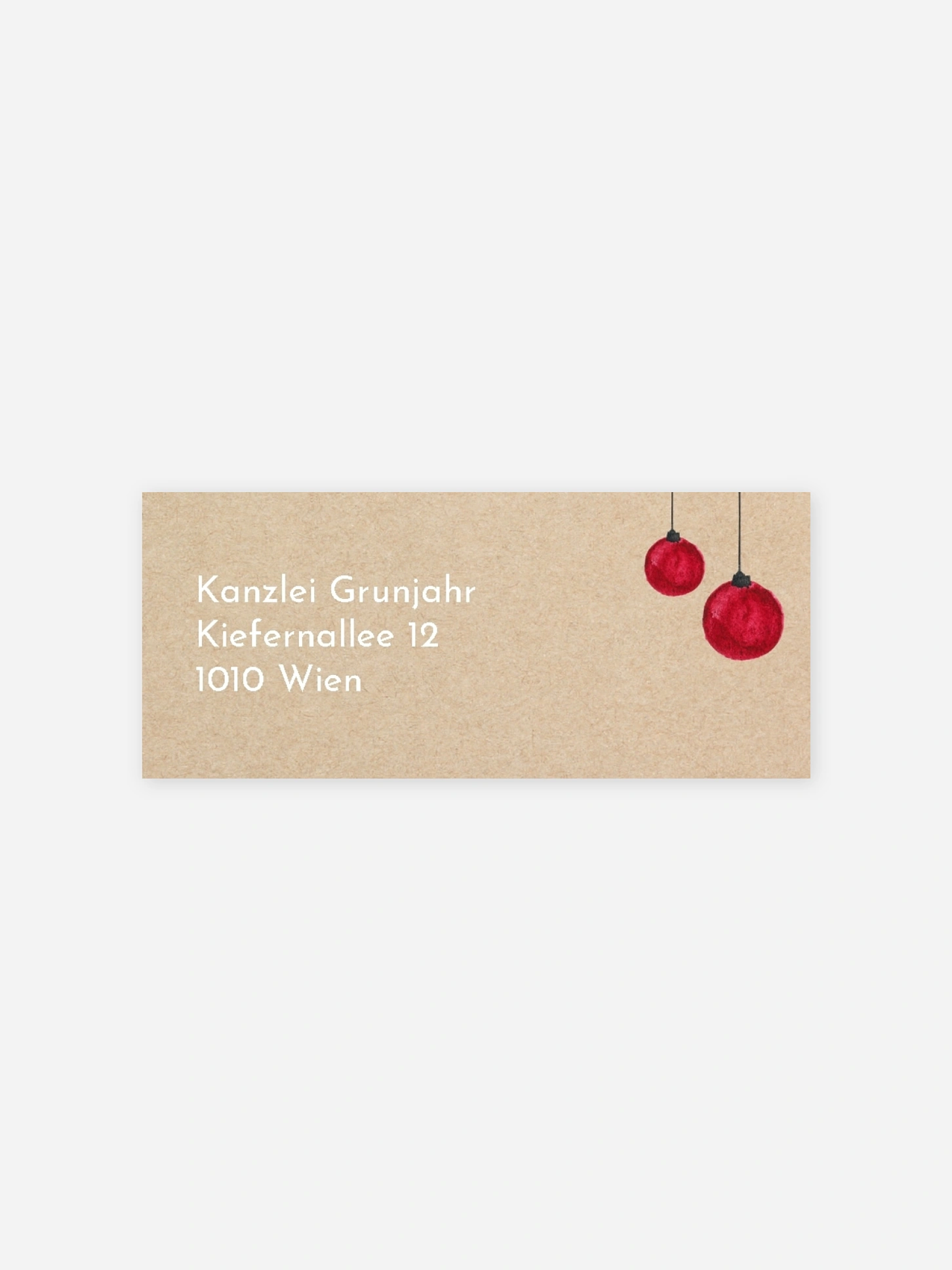 Absenderaufkleber geschäftl. Weihnachten Rentier