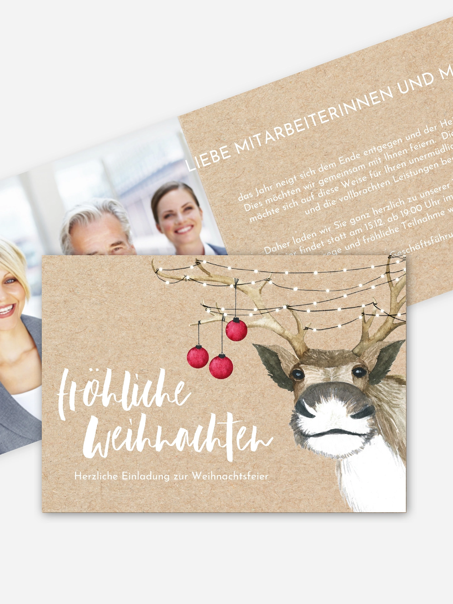 Weihnachtsfeier Rentier