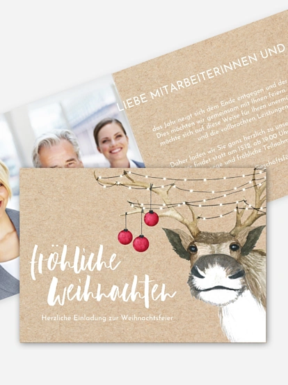 Weihnachtsfeier Rentier