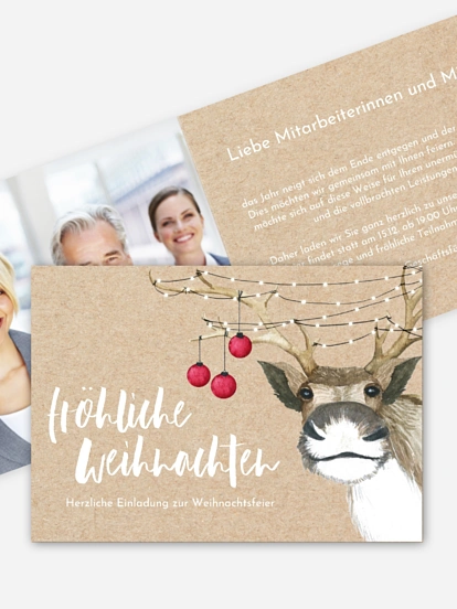 Weihnachtsfeier Rentier