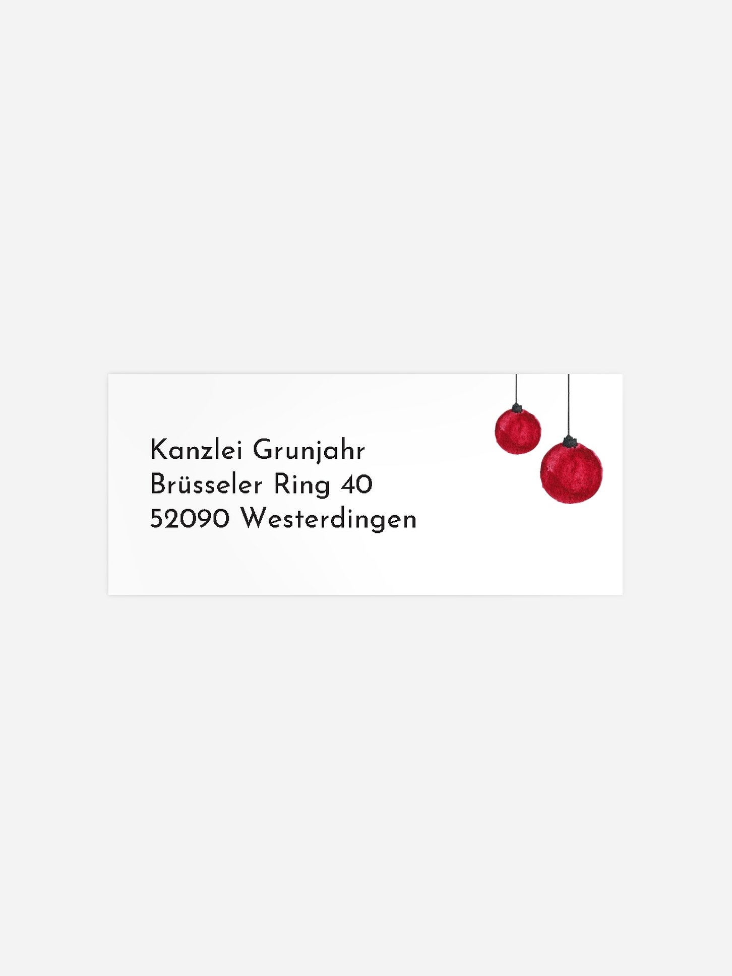 Absenderaufkleber geschäftl. Weihnachten Rentier Kraftpapier