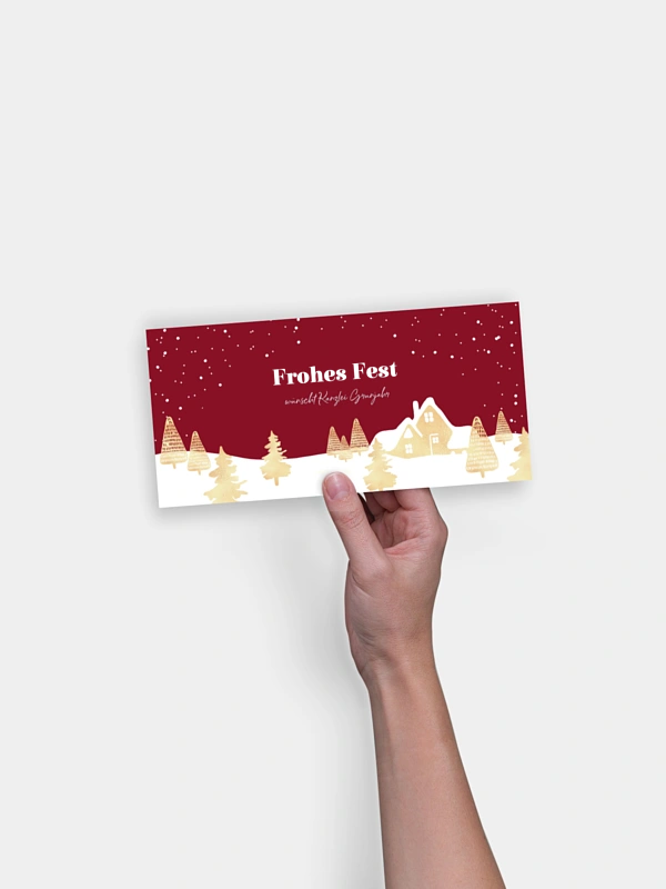 Geschäftliche Weihnachtskarte Baumlandschaft