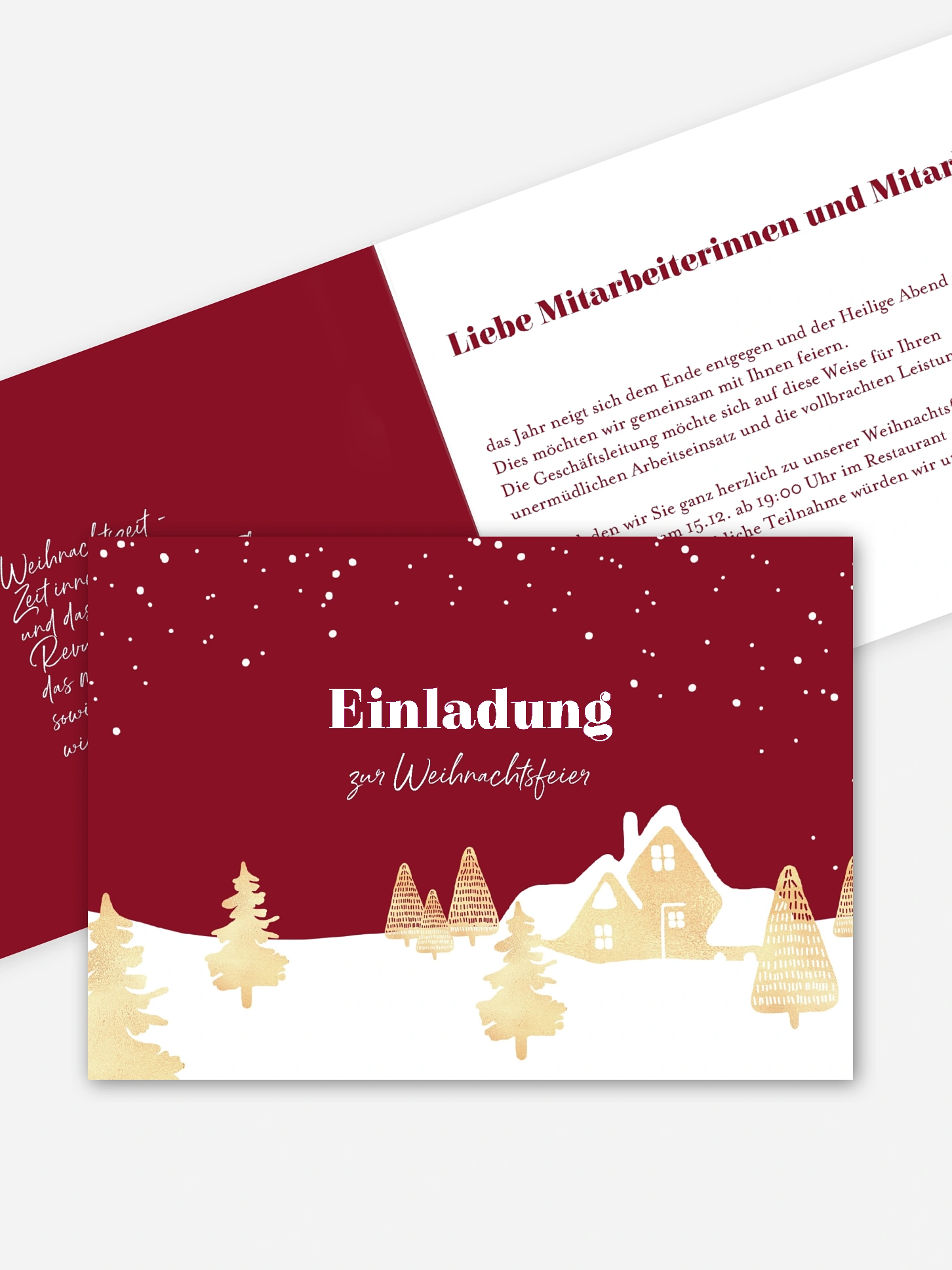 Weihnachtsfeier Baumlandschaft