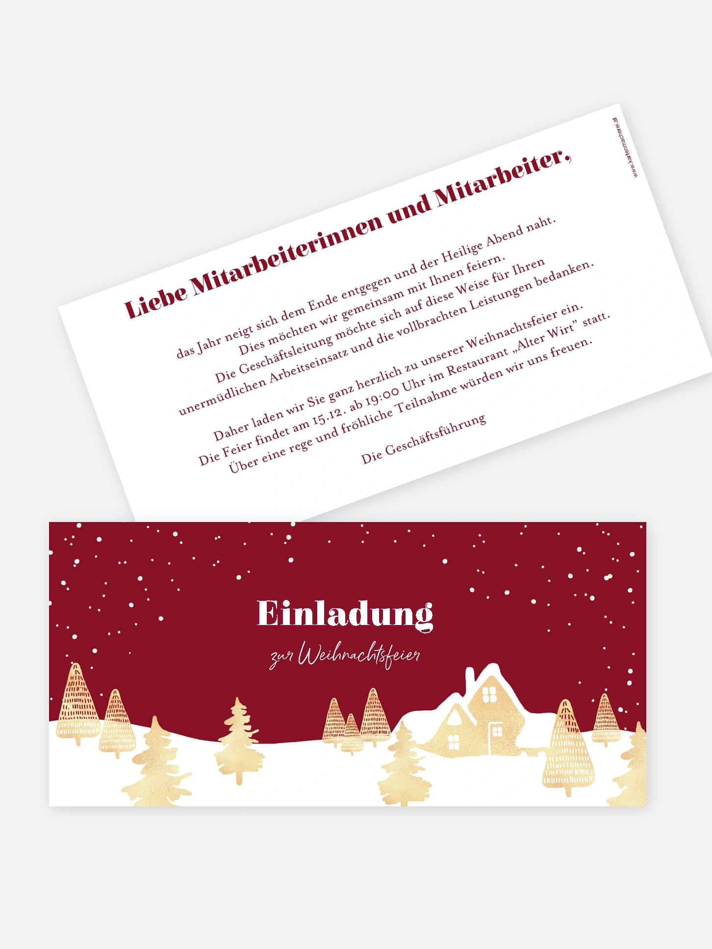 Weihnachtsfeier Baumlandschaft