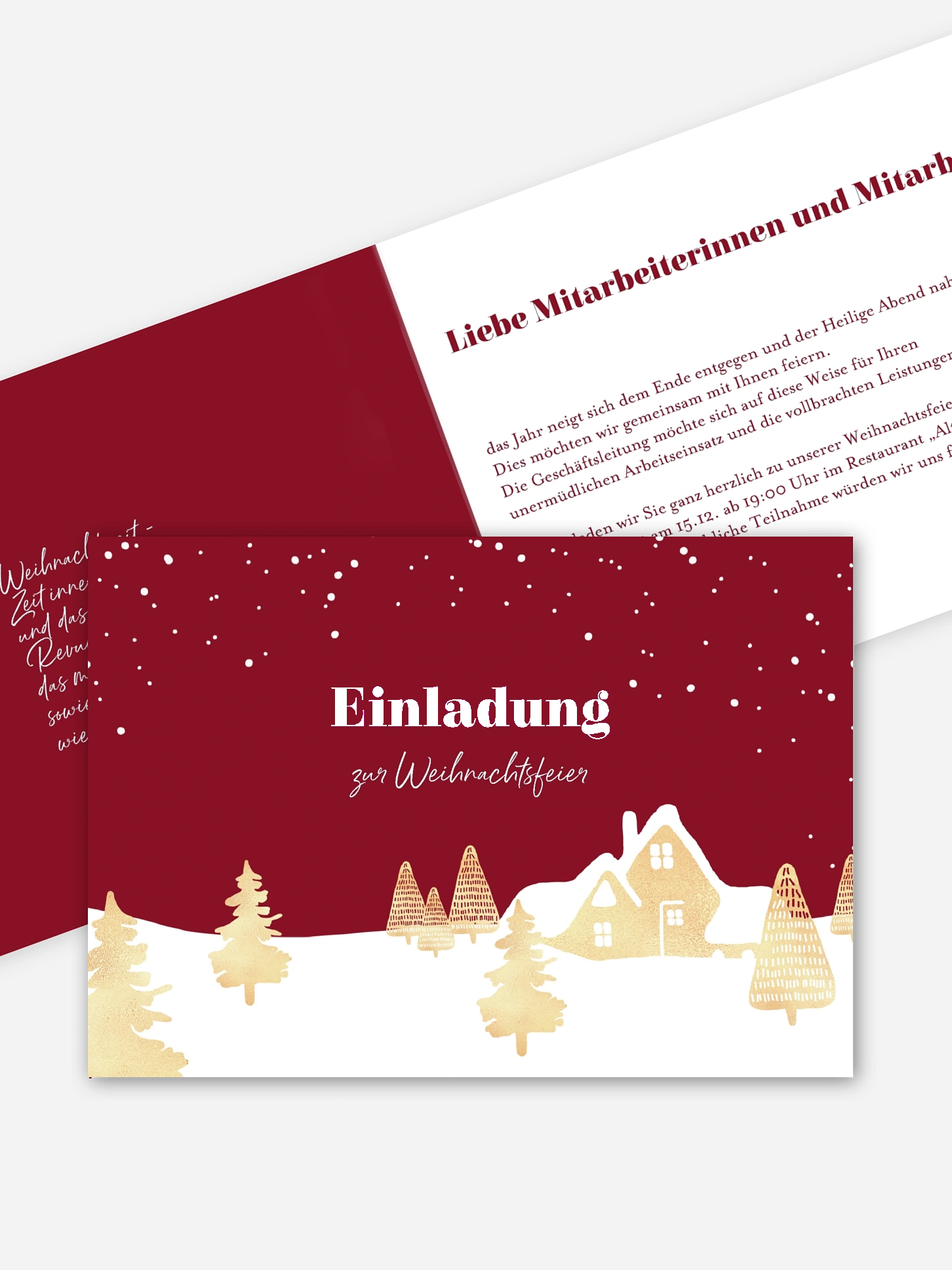 Weihnachtsfeier Baumlandschaft