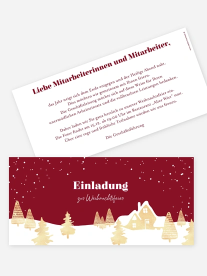 Weihnachtsfeier Baumlandschaft