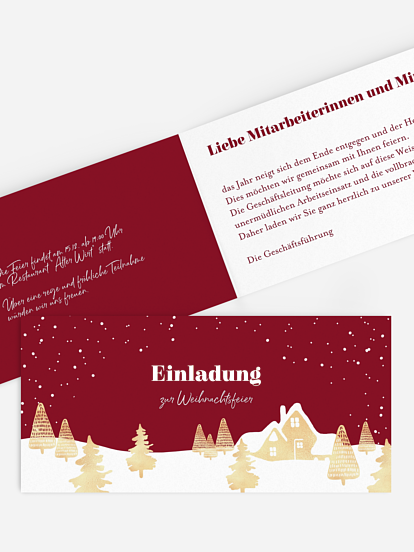 Weihnachtsfeier Baumlandschaft