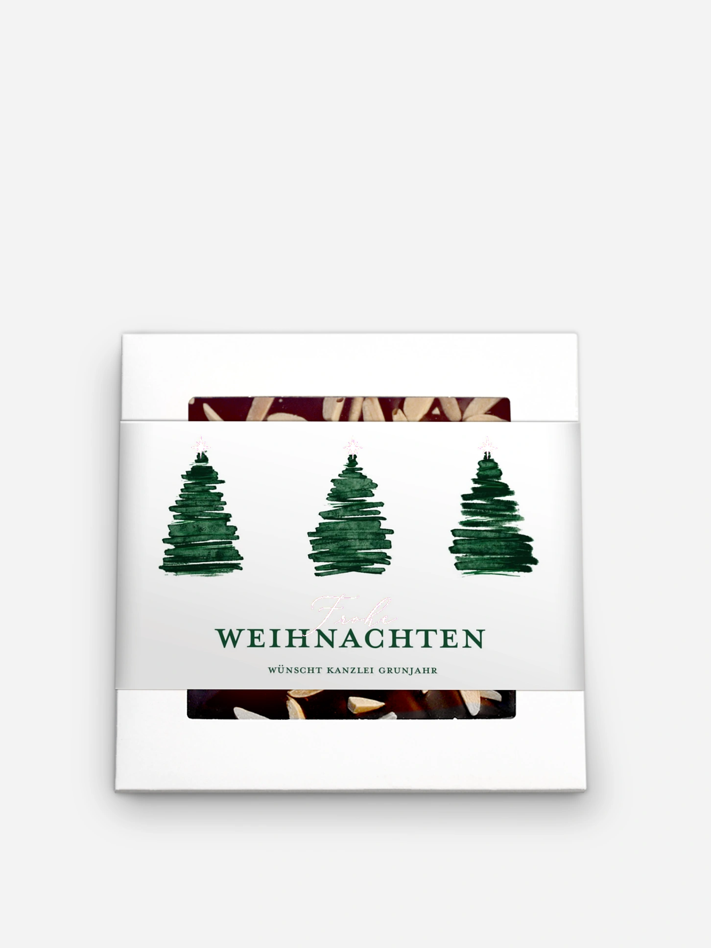 Schokobox geschäftlich Aquarell Tannen