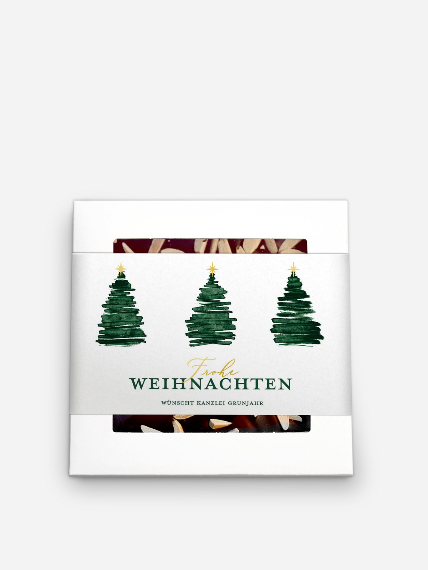 Schokobox geschäftlich Aquarell Tannen