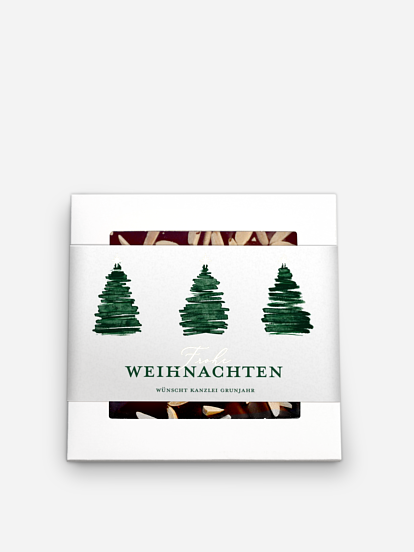 Schokobox geschäftlich Aquarell Tannen