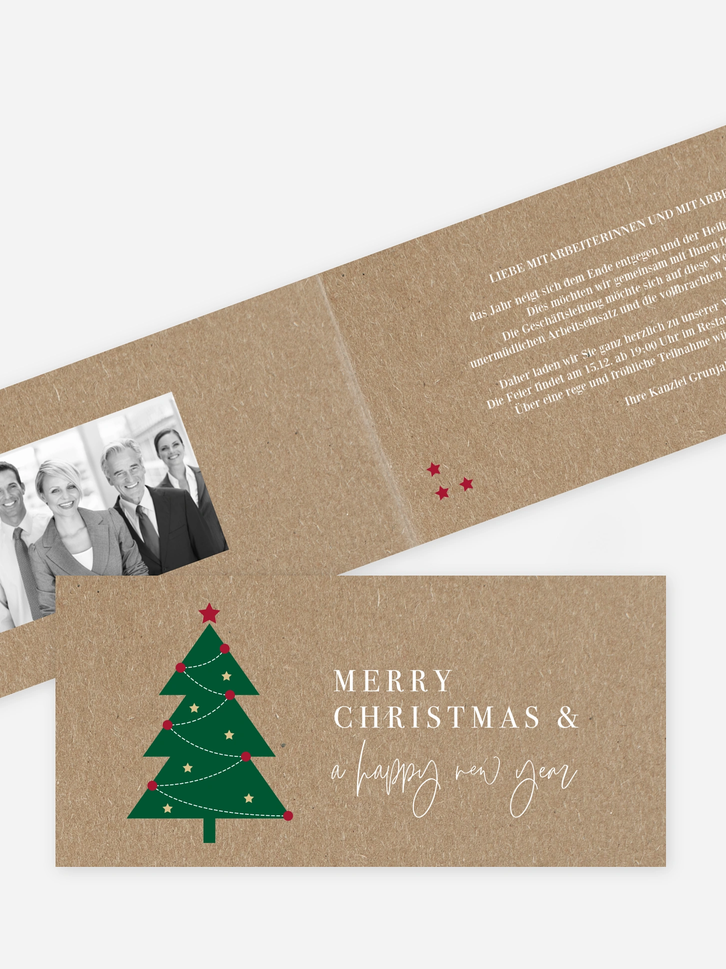 Weihnachtsfeier Simple Tree Kraftpapier