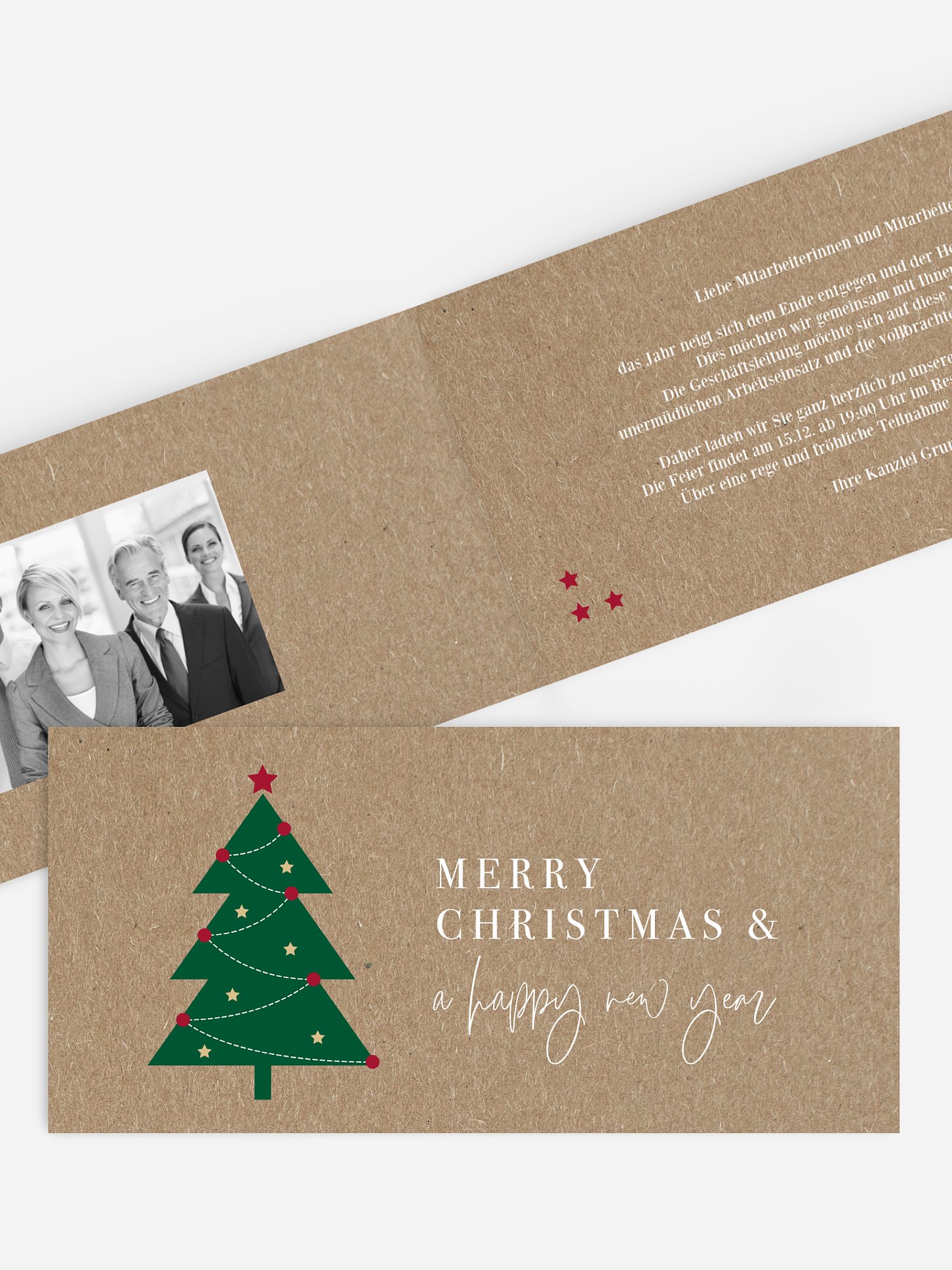 Weihnachtsfeier Simple Tree Kraftpapier