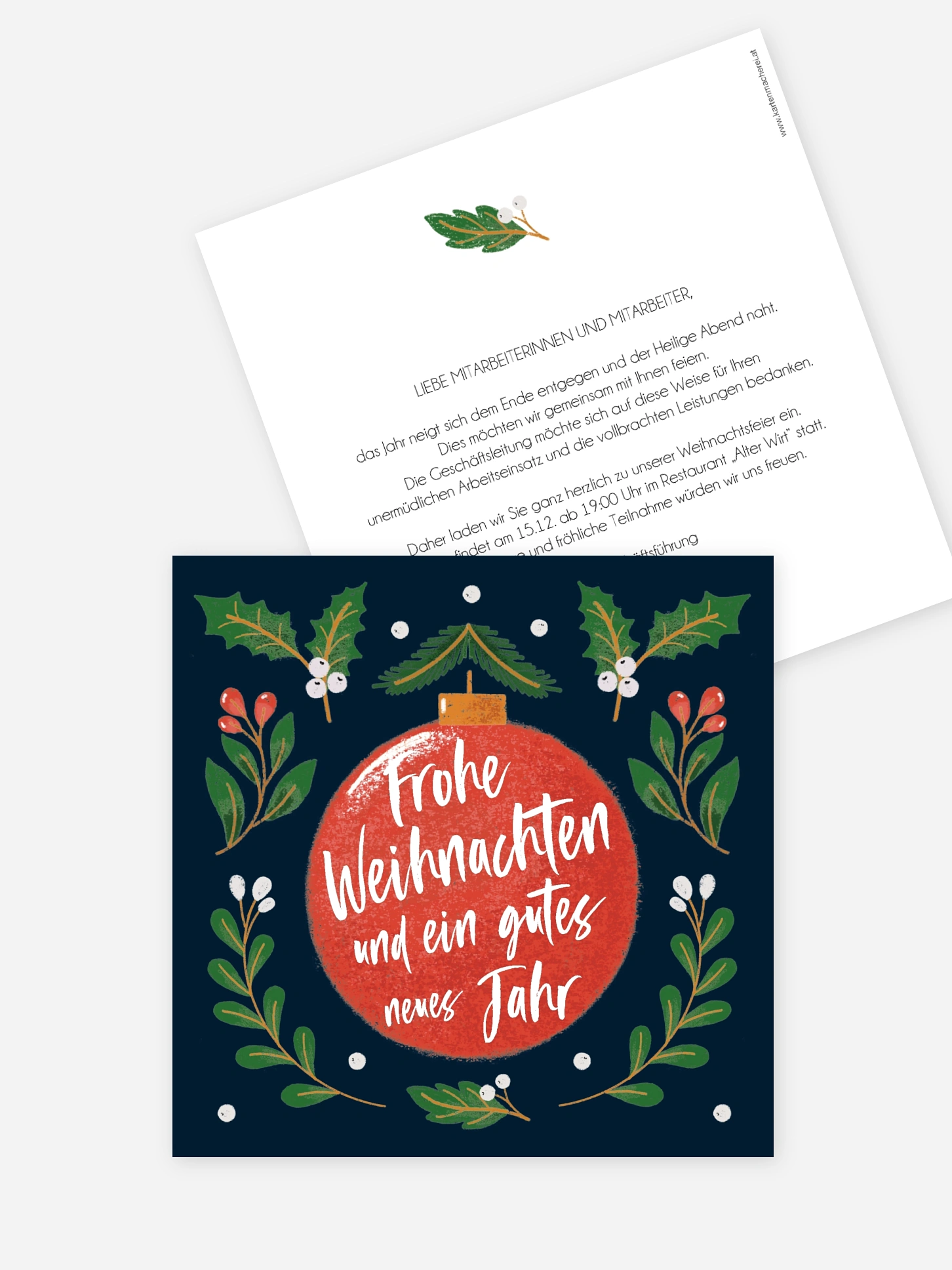 Weihnachtsfeier Tannenbaumkugel