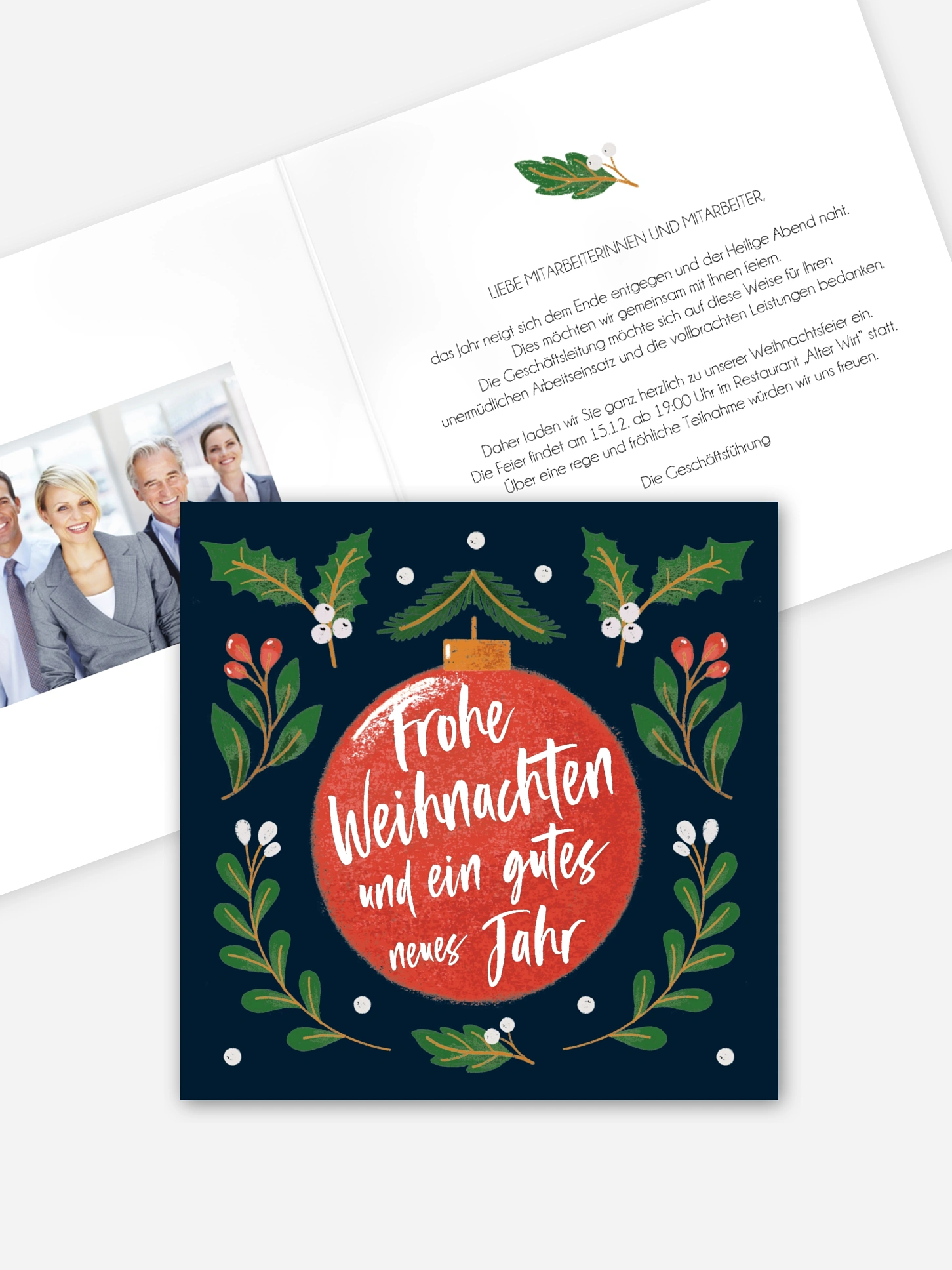 Weihnachtsfeier Tannenbaumkugel