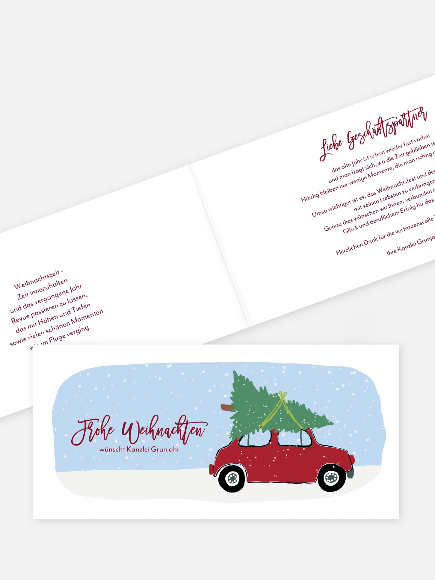Geschäftliche Weihnachtskarte Christmas Express