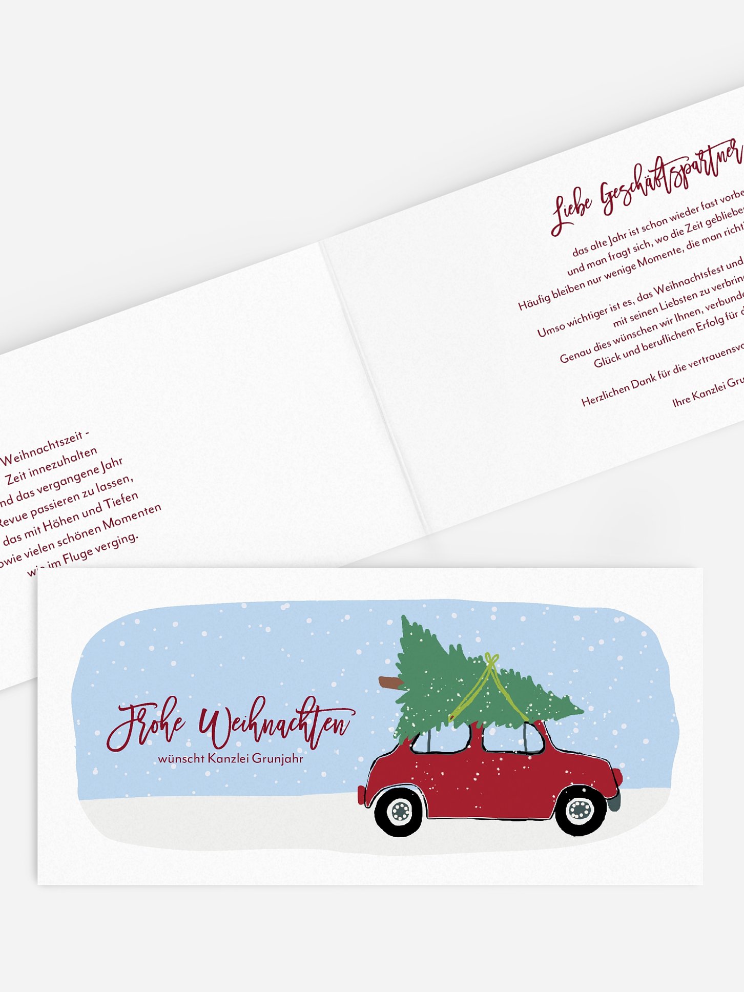 Geschäftliche Weihnachtskarte Christmas Express