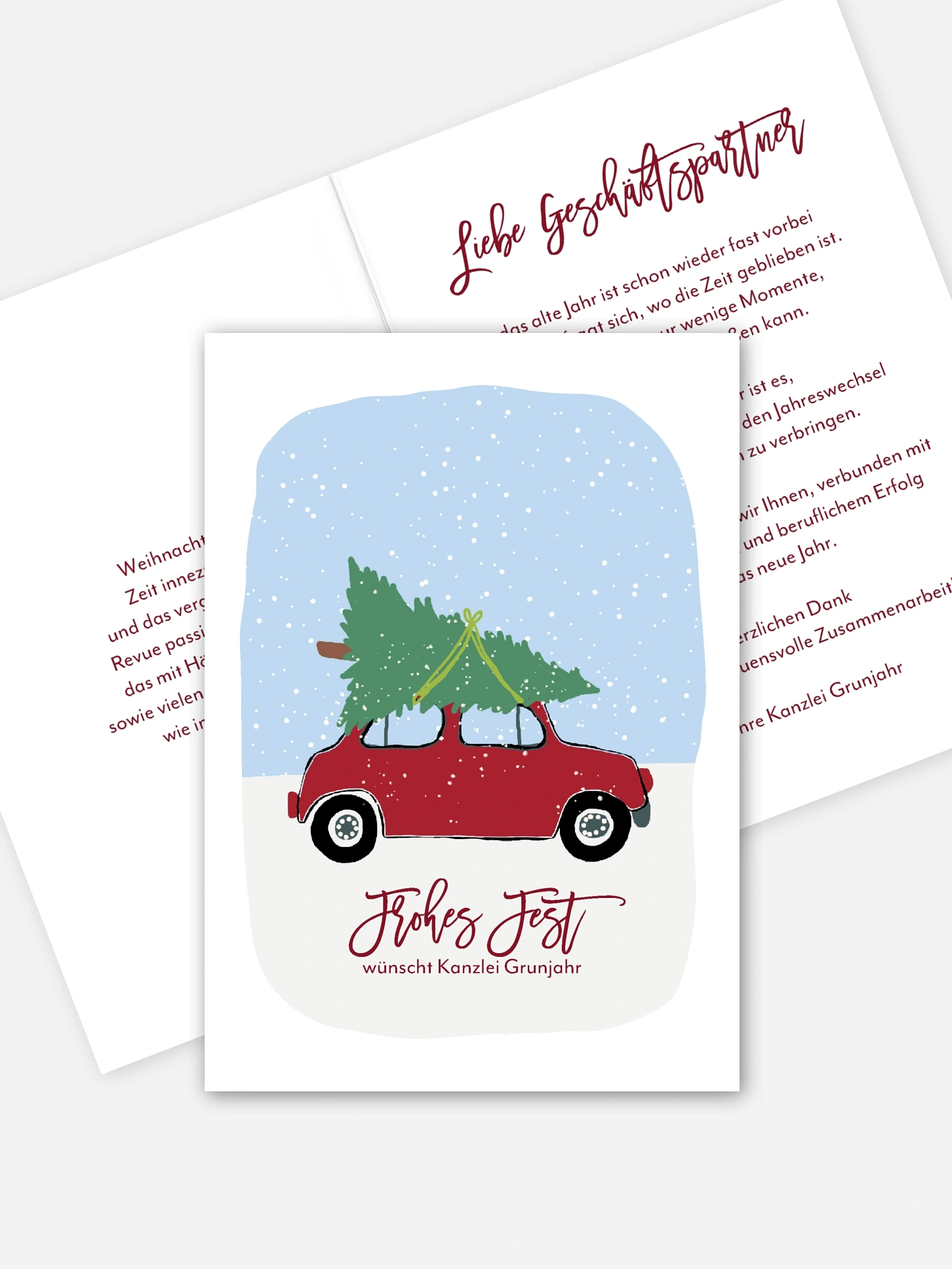 Geschäftliche Weihnachtskarte Christmas Express
