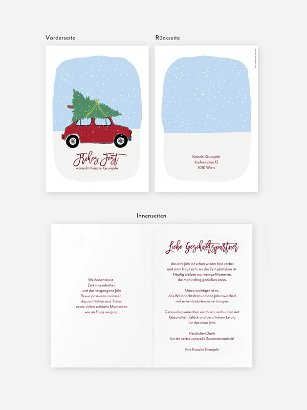 Geschäftliche Weihnachtskarte Christmas Express