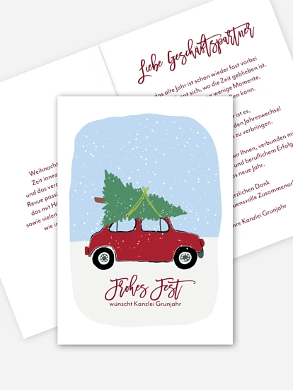 Geschäftliche Weihnachtskarte Christmas Express