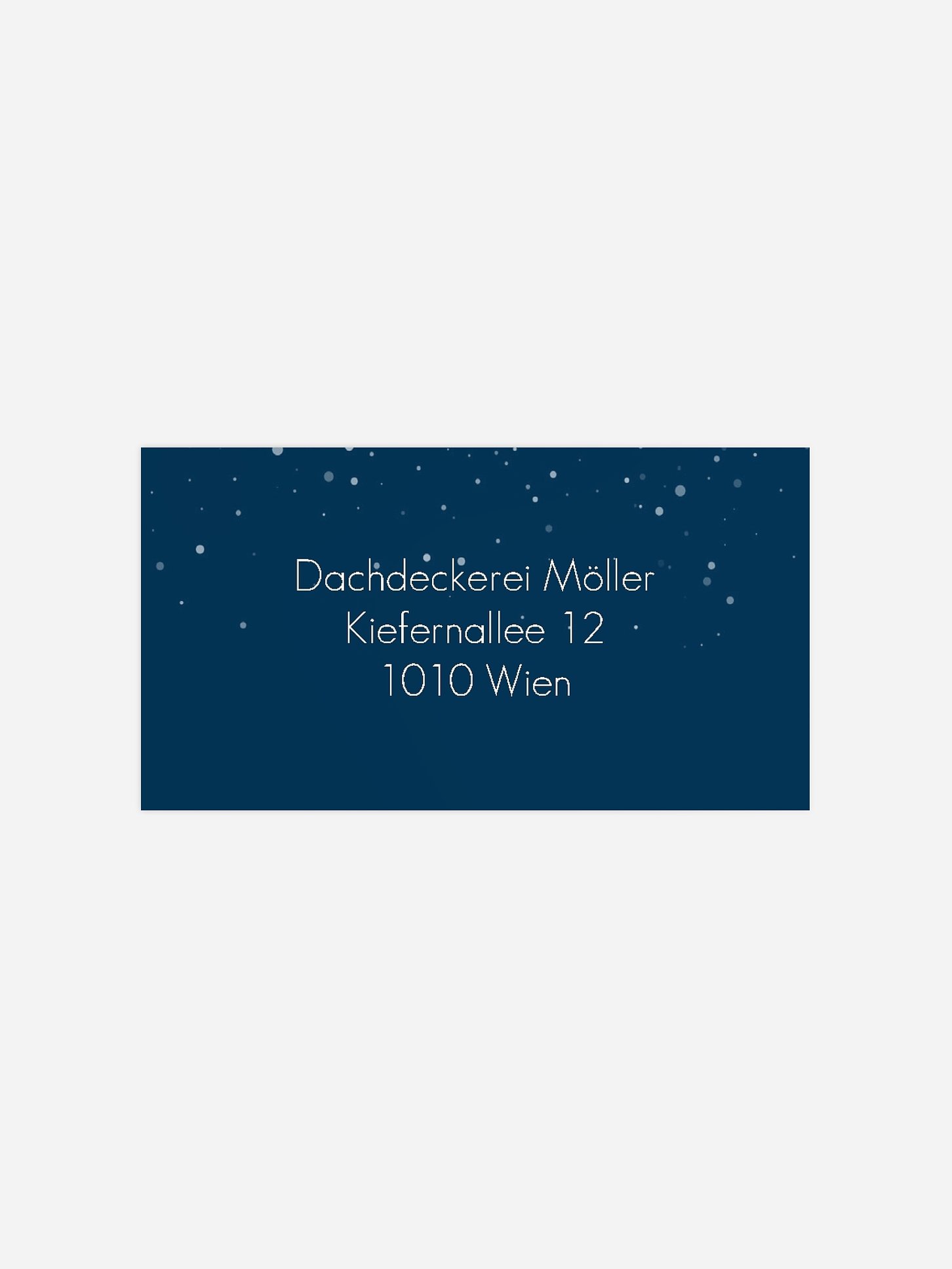 Empfängeraufkleber geschäftl. Weihnachten Schneeflocken