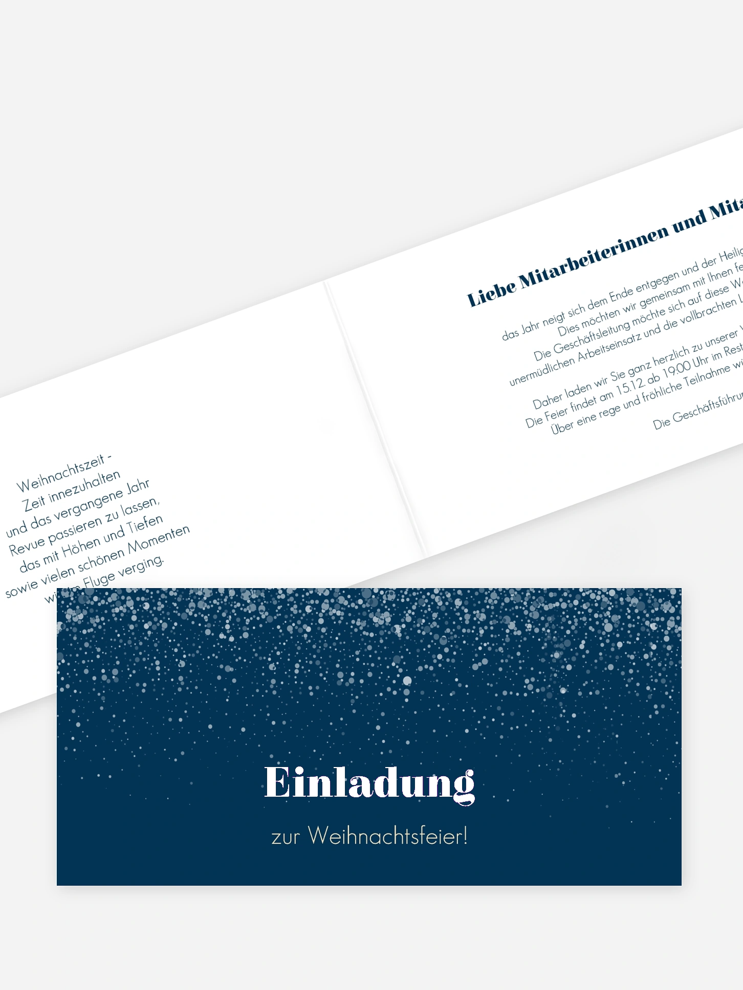 Weihnachtsfeier Schneeflocken