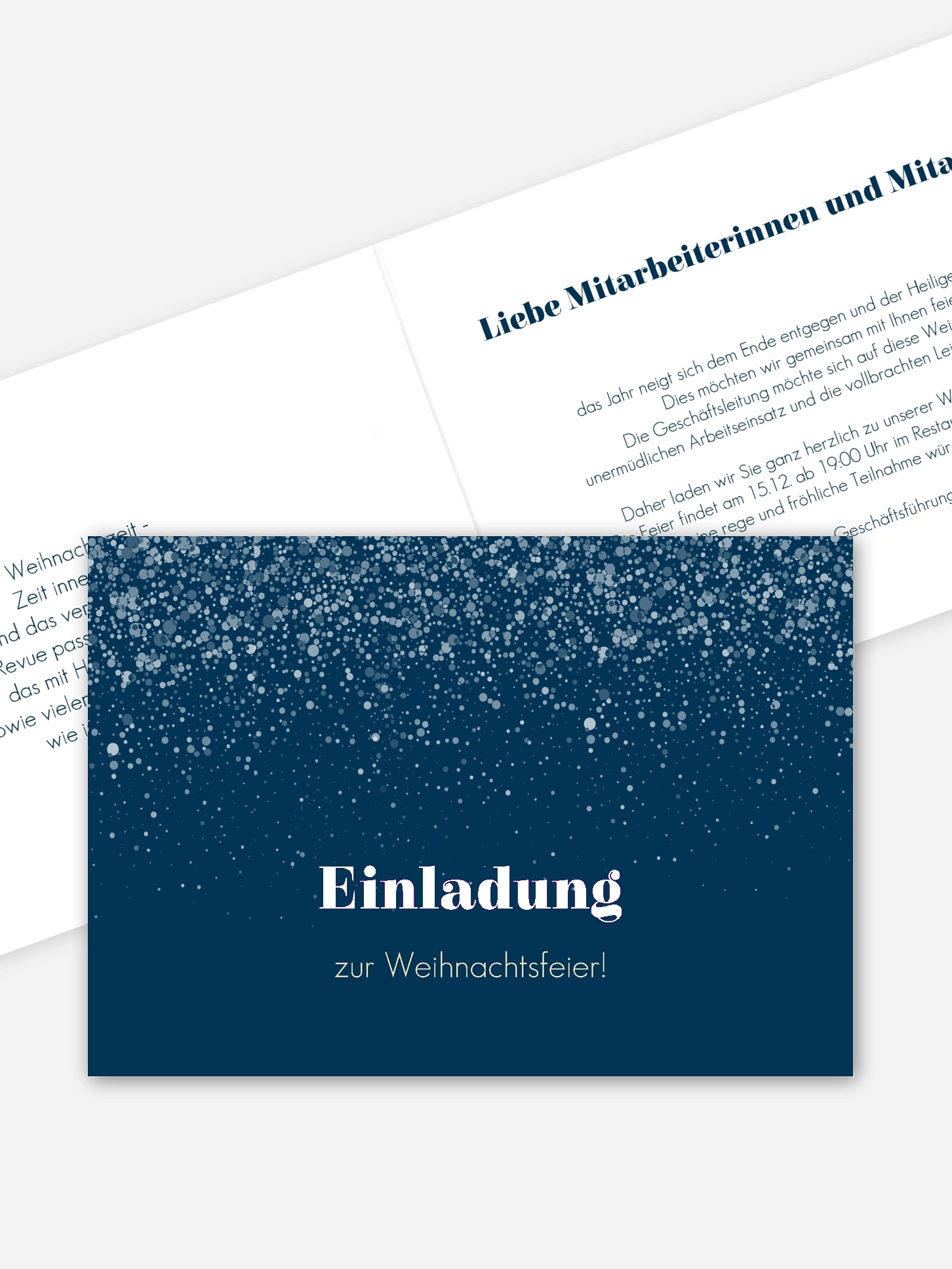 Weihnachtsfeier Schneeflocken