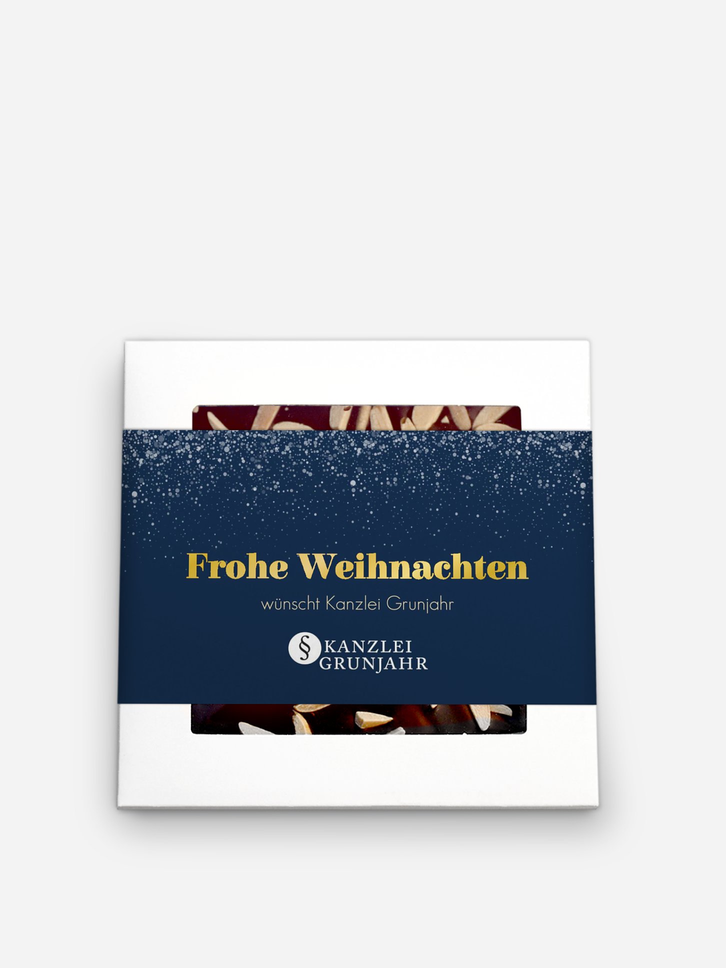 Schokobox geschäftlich Schneeflocken